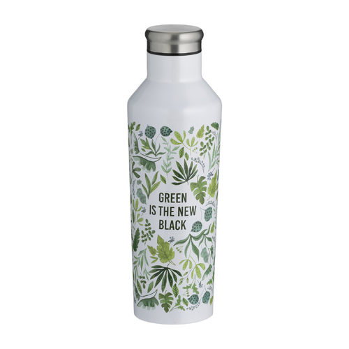 "Green is the New Black" 500ml Stainless Steel Water Bottle