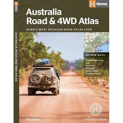 CLEARANCE HEMA Australia Road & 4WD Atlas (Perfect Bound) - 252 x 345mm