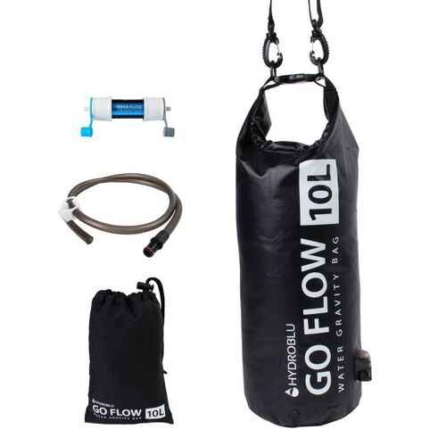 Combo Kit HydroBlu Go Flow Water Gravity Bag with Versa Flow Water Filter Pack