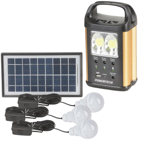 Portable Off Grid Solar Kit with LED Lights